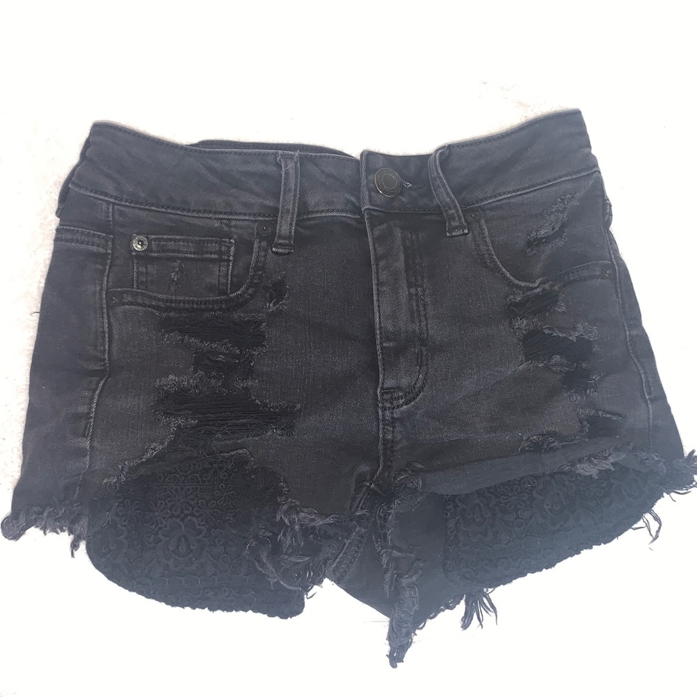 Black AE Hi-Rise Shorts